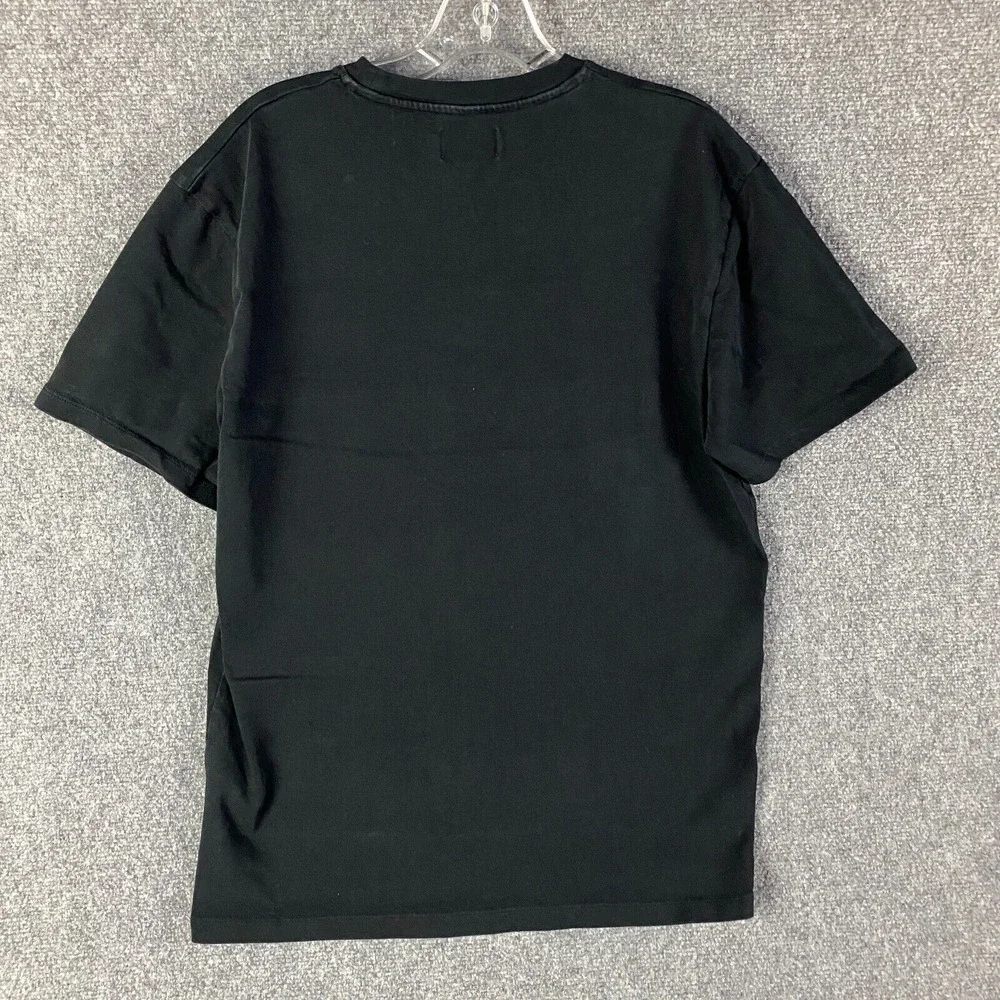 Topman Shirt Men's Medium Black Short Sleeve Casual 100%‎ Cotton Fading